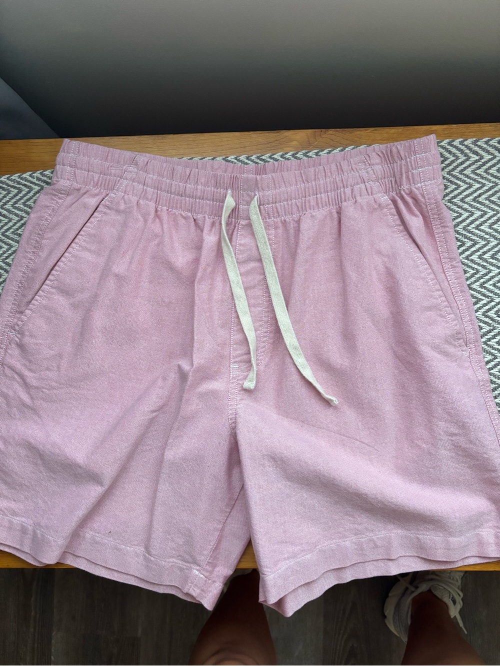 crown & ivy Pink Drawstring Cotton Blend Men's Shorts